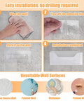 Installation instructions for 4 Pack Kitchen Cabinet Door Organizer Set With Adhesive Mounts Inside Cabinet Doors No Drill Hanging Storage Baskets For Kitchen Bathroom RV Office Garage And Craft Room In White