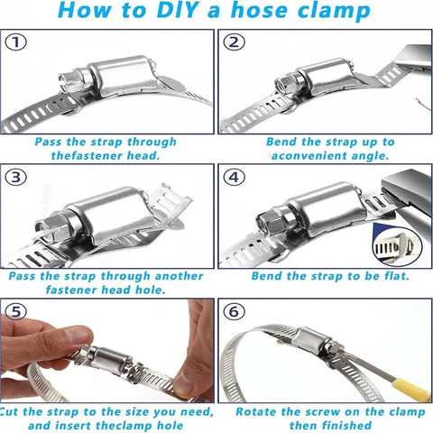 Top Tier 2 Pack Adjustable Hose Clamps Made From Real 304 Stainless Steel For Heavy Duty Fastener Work That Won Slip Or Corrode On Your Rides And Projects, DIY steps