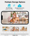 Mobile screen showing 1080P Indoor Security Camera For Home Surveillance With 360 Degree View Two Way Audio Night Vision Easy App Access