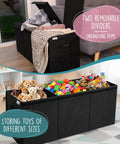Gigantic Extra Large Toy Storage Organizer With Lid For Kids Rooms, Collapsible Toy Chest With Dividers, storing toys and blankets