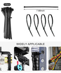 137 Piece Cable Management Kit With 2 Durable Sleeves 100 Zip Ties 15 Adhesive Clips 10 Cable Clips And 10 Cable Zip Ties displayed