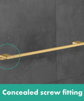 AddStoris Modern Towel Bar 24 Inch Brushed Bronze Finish for a Sleek Dope Bathroom Upgrade, wall mounted with concealed screws.