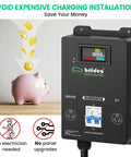 Automatic Dryer EV Charger Adapter Enables Seamless Power Sharing So You Can Top Off Your Electric Car Right From Nema 10 30 Outlets, featuring LCD display