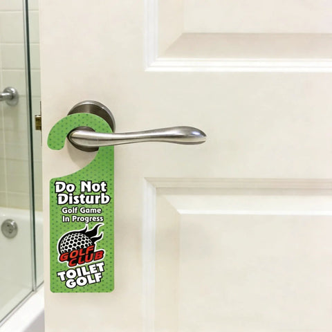"Do Not Disturb Golf Game In Progress" sign for Bathroom Toilet Golf Putting Game For Quick Laughs And Stress Relief