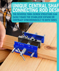 Using the Upgraded 6.7 Inch Self Centering Doweling Jig Kit for Precise Straight Holes on a wooden board