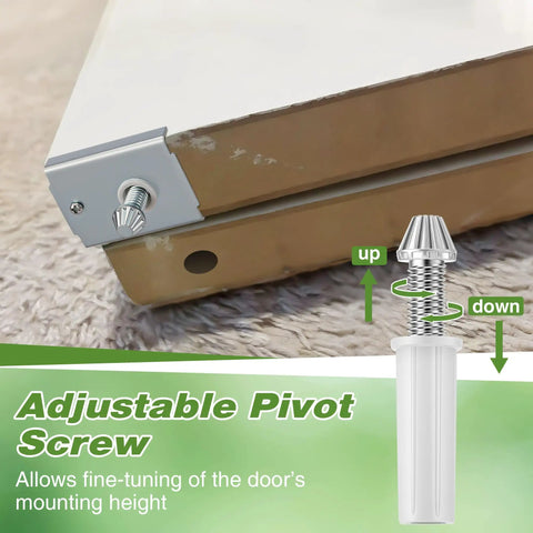 4 Pack Bifold Door Hardware Repair Kit For One And Seven Eighths Inch Wood Doors And Seven Sixteenths Inch Pivot Holes shown with adjustable pivot screw
