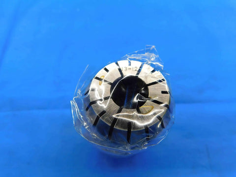 Solid ER32 Collet 12mm To 13mm, Italian Made Precision CNC Tooling on blue background, high grade milling accessory for CNC machines.