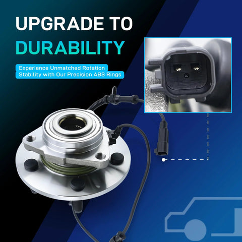 Front Wheel Bearing And Hub Assembly For Ram 1500 And Ram 1500 Classic 2012 To 2022 Front Left And Right 5 Lug Hub With ABS Sensor Wire