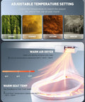 Adjustable temperature settings for Electric Heated Bidet Toilet Seat With Smart Remote And Instant Warm Water Spray.
