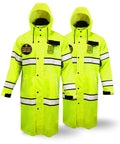 Torrent Trench High Visibility Rain Gear 2 Pack Class 3 ANSI OSHA Reflective Weatherproof Hi Vis Jacket Yellow Medium