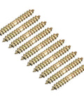 Knockout Set Of 24 Heavy Duty Hanger Bolts And Double Ended Dowel Screws With Self Tapping Threads For Solid Wood Jobs, 10 bolts displayed