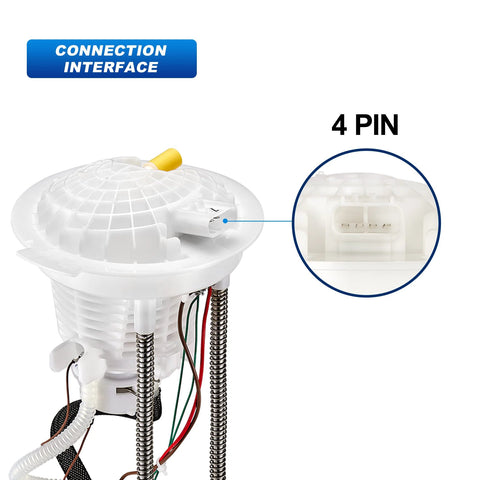 Top view of Fuel Pump Assembly With Sending Unit For Dodge Ram 1500 2004 2007 V6 3.7L showing 4 pin connection interface