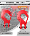 Comparison of 5/16 and Beefy Three Eighths Inch Clevis Slip Hook With Safety Latch Heavy Duty Winch Hook Stopper Grade Seventy