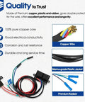 Replacement Relay Harness For Atlas Hydraulic Jack Plates 2014 And Up Copper Core Wiring Harness For T H Marine AHJRELAYKIT2DP