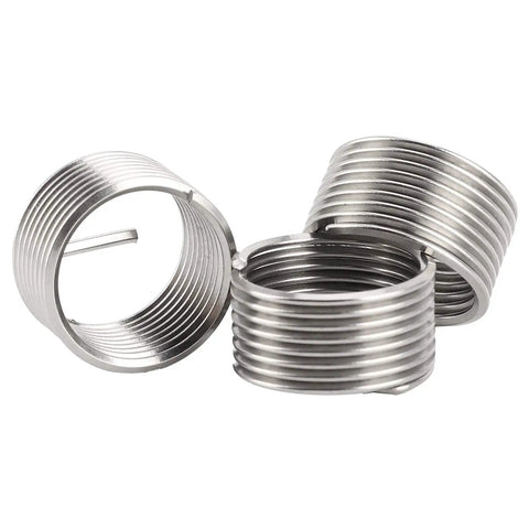Pro Grade 10 Piece Thread Repair Insert Kit Self Tapping Inserts Set For Metric And Imperial Threads And Holes, Aluminum Workpiece Repair Tool, Durable M16 x 1.5 x 1D Replacement Inserts For Quick, DIY Friendly, Reliable Fixes. M16 x 1.5 steel wire thread inserts