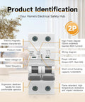 Solid 25 Amp Miniature Circuit Breaker For Solar Systems 120V 240V 2 Pole DIN Rail Mount MCB With Thermal Magnetic Trip