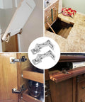 Frameless Cabinet Door Hinges Kit With Soft Close Hydraulic 170 Degree Adjustable Mounting 4 Pairs for cabinets and wardrobes.