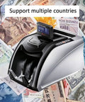 Skip The Headache And Count That Cash Smart Money Counter With Legit Fake Bill Detector, compact design on various banknotes.
