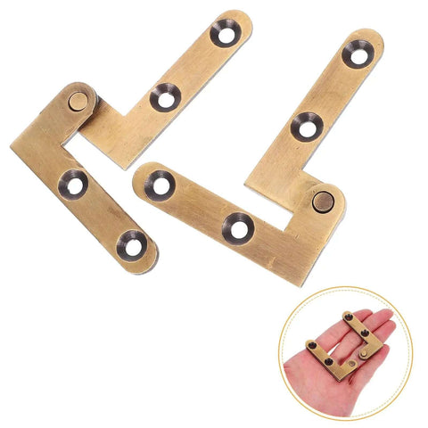 2 Pack Heavy Duty Invisible Pivot Door Hinges Bronze Concealed Hardware For Secret Doors shown in open position