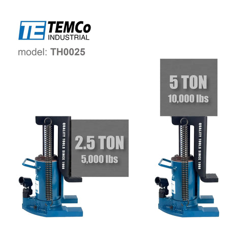 Hydraulic Toe Jack For Containers And Machines, Low Profile Lift With 2.5 To 5 Ton Capacity, 0.7 Inch Minimum Clearance, Machined Cylinder Housing, Over Travel Protection, Heavy Duty Industrial Lifting Tool