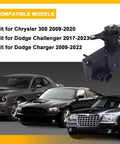 Disconnect Solenoid Locker Actuator Direct Fit Replacement For Chrysler 300 2009-2020, Plug And Play Dodge Challenger 2017-2023, And Dodge Charger 2009-2022 Easy Install OEM Style Part, black plastic