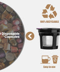 Reusable K Cup Coffee Filters Set 4 Pack with 2 Tbsp Coffee Scoop Refills for Keurig 1.0 and 2.0 eco-friendly design