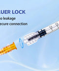 1 Milliliter Syringe Set, 25 Gauge 1 Inch, 100 Pack, Individually Sealed, Clear Measurement Scale, Smooth Plunger, Leak Proof, Ideal for Lab, Industrial, and Home Tasks Luer lock connection