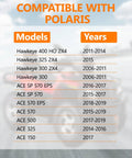 Jerbor 2PCS brass ATV gear shifter rod bushings compatibility chart for Polaris; lists models and years.