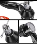 Front Outer Tie Rod End Replacement For Scion FR-S 2013-2016, Subaru BRZ 2014-2019, Toyota 86 2017-2020, Fixes Uneven Tire Wear And Improves Steering Confidence. black steel tie rod end detail