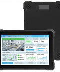 Rugged 10.1 Inch Tablet PC With Windows 11 Pro And Intel N100 Processor Featuring IP67 Waterproof Shield Shockproof Armor showing smart production control system.