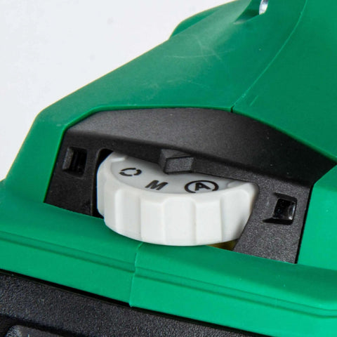 Close-up of mode selector on Cordless Drywall Screw Gun Kit with 18V MultiVolt Power Two 2.0Ah Batteries Charger and Bag