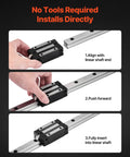 Installation steps for Linear Rail Guide Kit HGR20 1000 mm Two Rails And Four Bearing Blocks For DIY CNC Routers Lathes Mills And 3D Printers