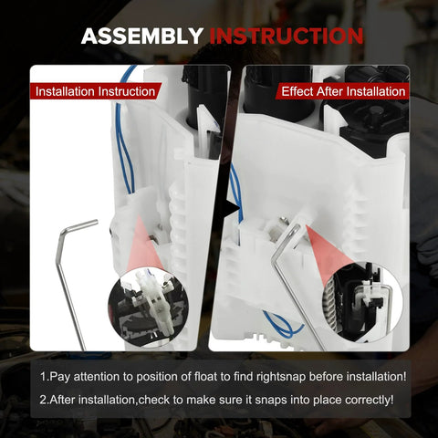 Installation instructions for Electric Fuel Pump Module Assembly Direct Fit Drop In Replacement For Dodge Grand Caravan 2011 To 2020