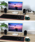 Two Pack Cable Management Box Set To Hide Power Strips On Desk Or Floor, shown organizing cords on a modern workspace