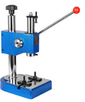 Heavy Duty 0.5 Ton Manual Arbor Press with red handle and steel base, ideal for precision metal stamping and forming tasks.