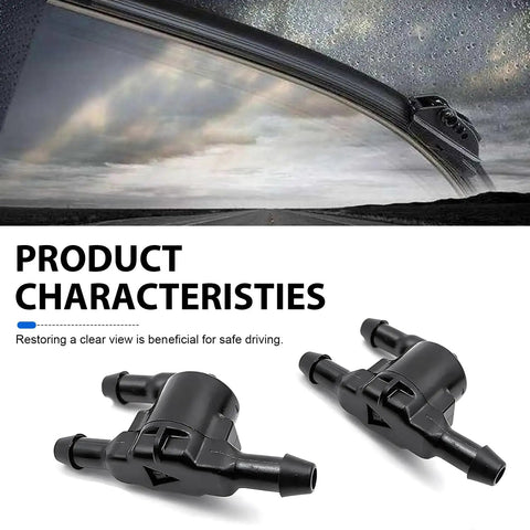 Two-Piece Windshield Washer Check Valve Kit For Toyota Lexus Scion, 2 Way Water Valve Replacement For Front Wiper Nozzles