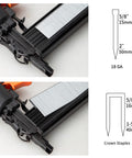 2 In 1 Pneumatic Brad Nailer And Staple Gun For Carpentry Drives 18 Gauge Brad Nails From Five Eighths Of An Inch To Two Inches And Crown Staples From One Quarter Inch To One And Five Eighths Inches With Carrying Case And One Thousand Nails Ideal For DIY