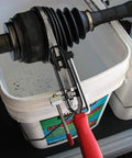 3 Piece CV Joint Boot Clamp Pliers Set With Hose Clamp Pliers Ear Type Pliers and Fuel Line Pliers used on a CV boot