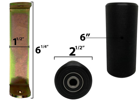 Heavy Duty 6 Inch Sliding Gate Guide Roller With C Bracket Built Tough Anti Tip Welded Assembly For Rear Post Sealed Ball Bearing