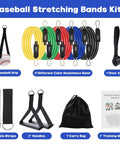 Pro Grade Baseball Resistance Bands Set With Interchangeable Grips For Arm Strength And Pitching Training Game Ready Includes 5 Resistance Levels Door Anchor Handles Ankle Straps Baseball Strap Carry Bag And Training Manual