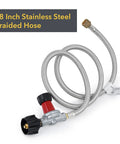 Stanbroil propane regulator with 48-inch stainless braided hose and 3/8-inch flare fitting