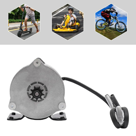 Daily Driver 24 Volt 500 Watt Gear Reduction Brushed DC Motor with mount and wire for electric bike upgrades.