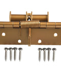 Self Closing Door Hinge With Spring Loaded Mechanism And 90 Degree Stop For Interior Doors, includes screws, top view