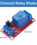 4 Piece 12V Relay Module With Optocoupler Isolation 1 Channel Relay Board, 5.1 x 2.6 cm