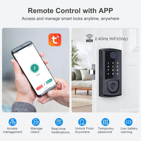 Slick Smart Deadbolt Wireless Keyless Entry Digital Lock For Front Door No Sweat Screwdriver Setup With Five Seamless Unlock Options For Bulletproof Home Protection