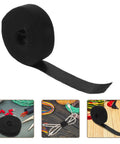 Adjustable Reusable Hook And Loop Cable Ties For Superior Desk Wire Management And Phone Charger Cord Organizing To Keep Your Tech Setup Snazzy And Totally Tidy, black velcro roll.