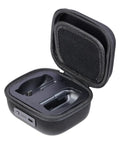 Wireless Guitar System Charging Case BCA58 with Auto Full-Charge Detection and Auto Stop, open with transmitter and receiver slots visible.