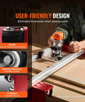 60 Inch Router Sled For Large Slabs - Portable, Adjustable Slab Flattening Jig in use with a router on wooden board