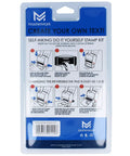 Instructions for No Mess Self Inking Custom Stamp Kit With Dual Shade Blue And Red Ink Pads And Handy Tweezers
