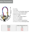 Shop Ready Heavy Duty Dual Track Gas Flame Cutter With Two Six Foot Guide Rails and Solid Grip for Easy 45 Degree Bevel. Product parameters image.